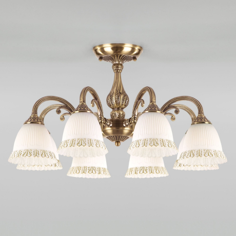 Люстра на штанге Eurosvet Campina 60107/8 античная бронза 