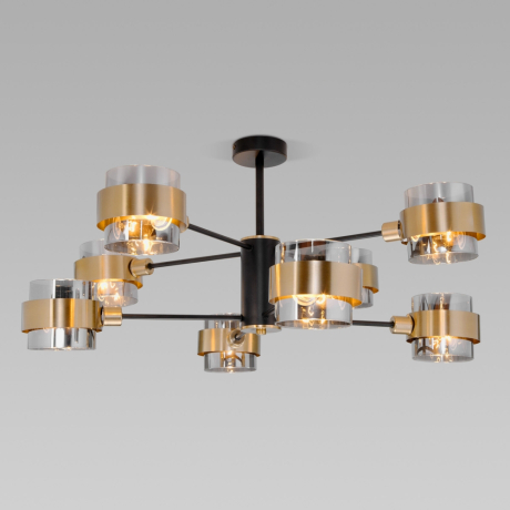 Люстра на штанге Eurosvet Arcada 70127/8 черный/дымчатый 