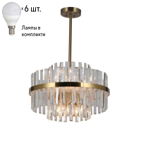 Люстра на штанге с лампочками Omnilux OML-69017-06+Lamps