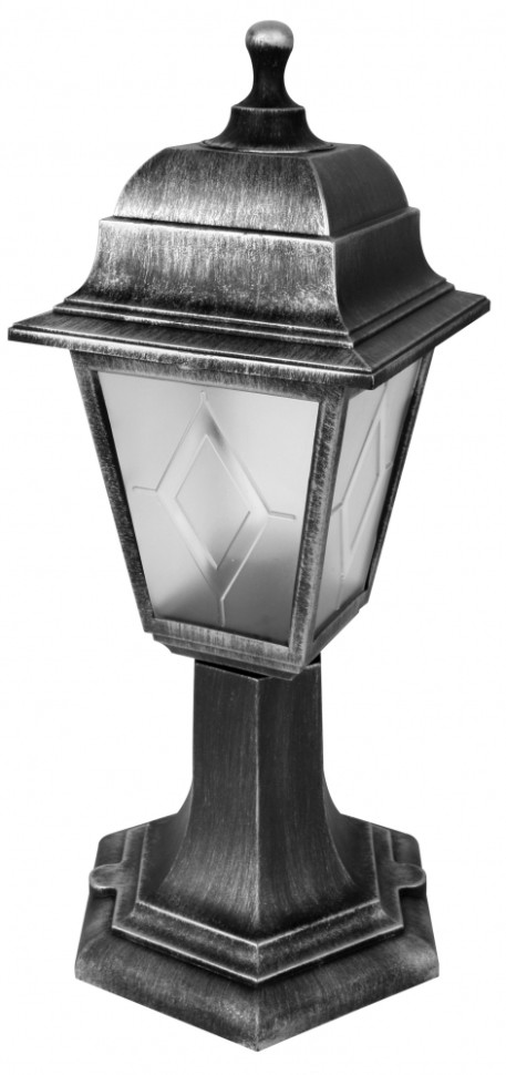 Светильник садово-парковый Camelion  PP4204 C42 НТУ 04-60-001 У1 ''Оскар'' черный+серебро 13839 подставка для тарелок и разделочных досок на 3 предмета 20×14×14 см серебро