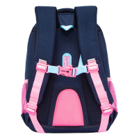 Нарушена упаковка!  <796747> Рюкзак GRIZZLY школьный, анатомическая спинка, 3 отделения, для девочек, "COOL 2DAY", 40х27х20 см, RG-561-1/3 (274183)