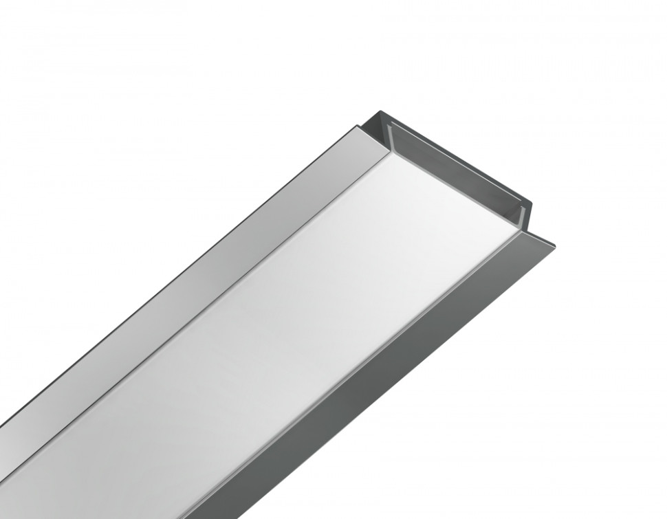 Алюминиевый профиль встраиваемый 30.6*6 для светодиодной ленты до 19,8мм Ambrella light ILLUMINATION Alum GP1100AL, цвет серебро, матовый рассеиватель - фото 2