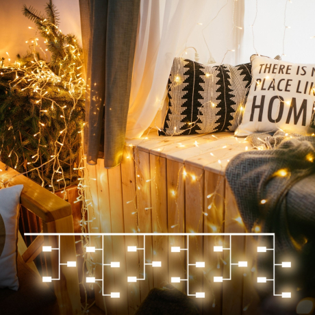 1,5*1м. Гирлянда ''Занавес'' 100LED (теплый) IP20 Eurosvet  (a056070)