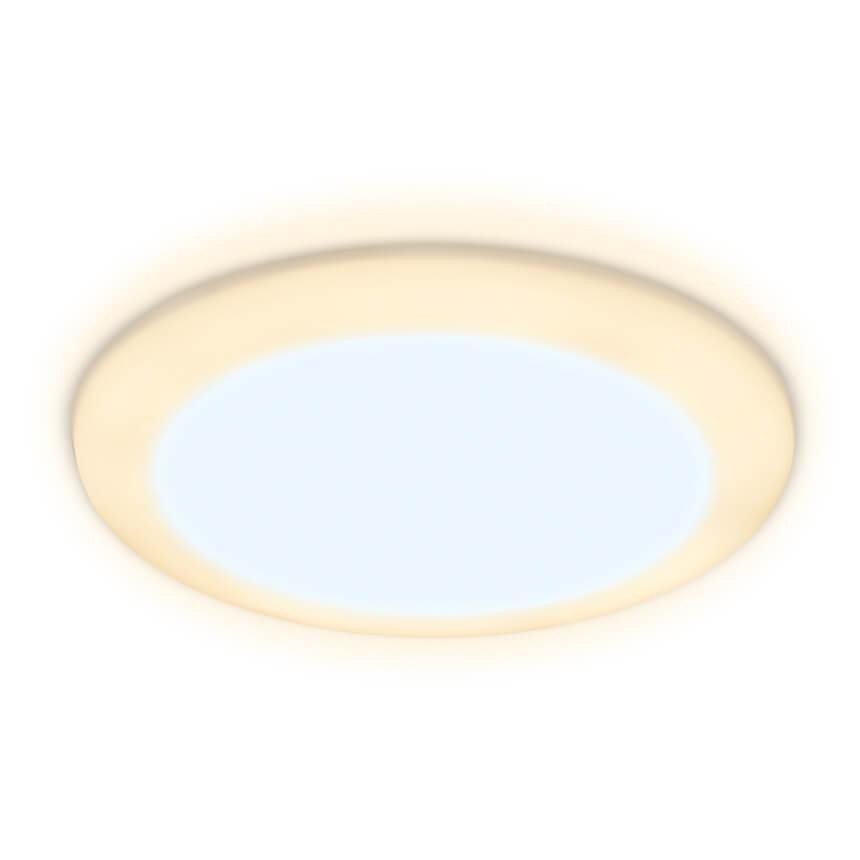 Встраиваемый cветодиодный светильник с регулируемым крепежом и подсветкой Ambrella light Downlight DCR307 светодиодный светильник feron al508 встраиваемый с регулируемым монтажным диаметром до 90мм 6w 6400k белый