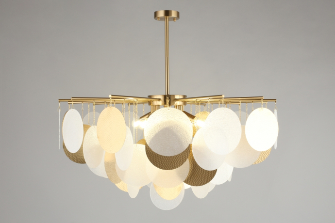 Люстра на штанге с лампочками Omnilux OML-89907-08+Lamps 