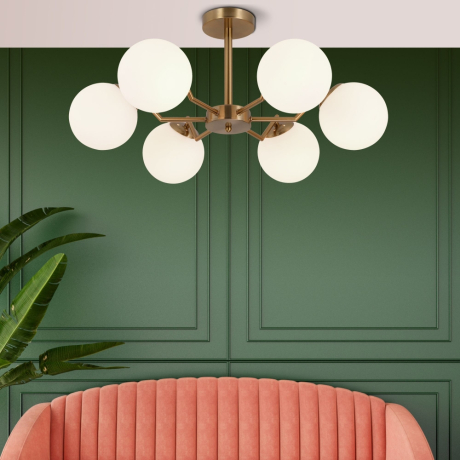 Люстра на штанге Eurosvet Frost 70154/6 латунь 