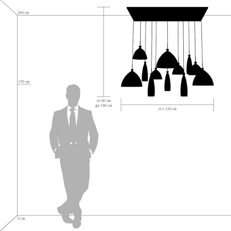 810223 Подвесная люстра Lightstar с поддержкой Маруся Simple light 810 