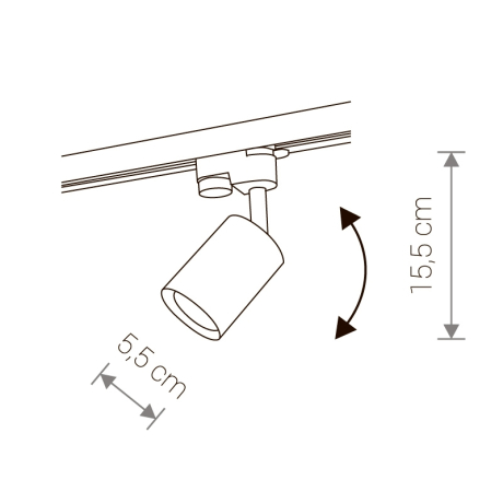Светильник трекового однофазного шинопровода с Led лампочками в комплекте Nowodvorski 9322+Lamps 