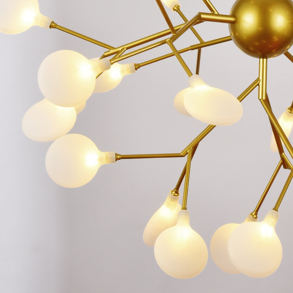 Подвесная люстра в гостиную с 36 LED лампами. Комплект от Lustrof №303474-709014, цвет золото - фото 2