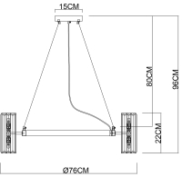 Люстра на подвесе в комплекте с LED лампами  G9. Для гостинной. Комплект от Lustrof №444836-702027