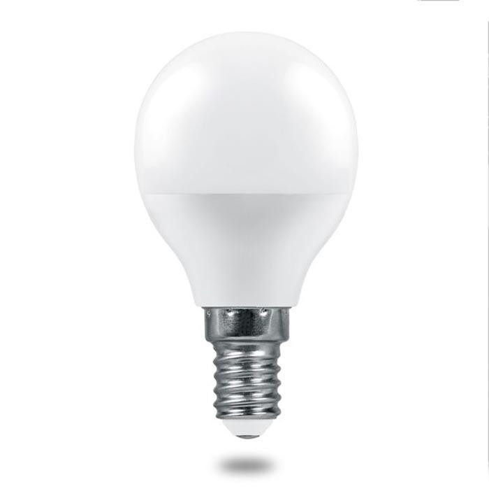 Светодиодная лампа E14 7.5W 2700K (теплый) G45 Feron LB-1407 (38071)