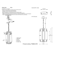 Подвесной светильник Crystal Lux TOMAS SP4 BRASS