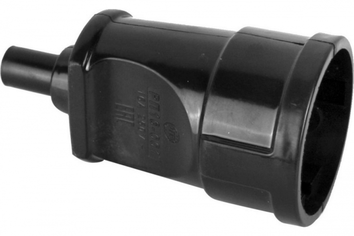 Разборная розетка Volsten Sb1-M12 16А черная без заземления 1 гнездо модель РА16-001 315151