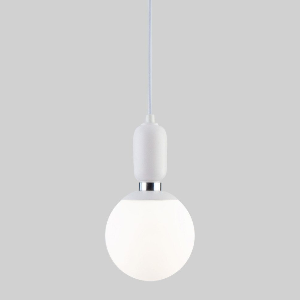 50151/1 белый Подвесной светильник со стеклянным плафоном Eurosvet Bubble, цвет кремовый 50151/1 белый - фото 1