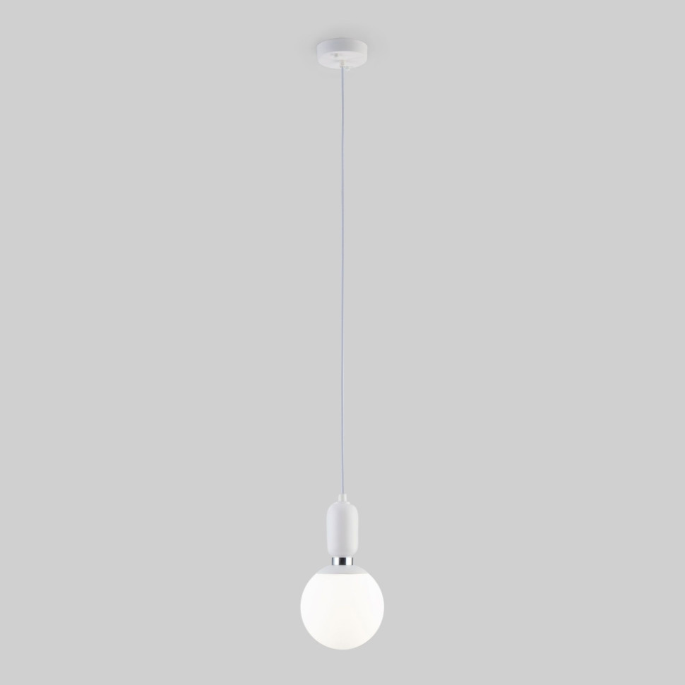 50151/1 белый Подвесной светильник со стеклянным плафоном Eurosvet Bubble, цвет кремовый 50151/1 белый - фото 2