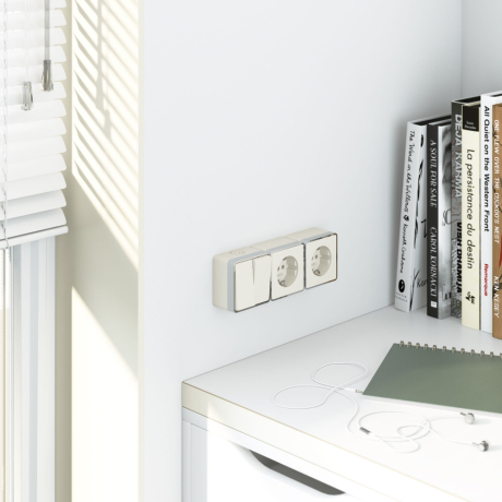 Выключатель двухклавишный Werkel Gallant (слоновая кость) W5020003