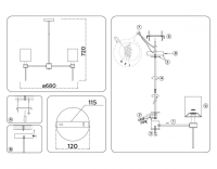 Подвесная люстра Ambrella Light High Light Classic LH72371