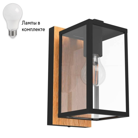 Уличный настенный светильник с лампочкой Eglo 753397