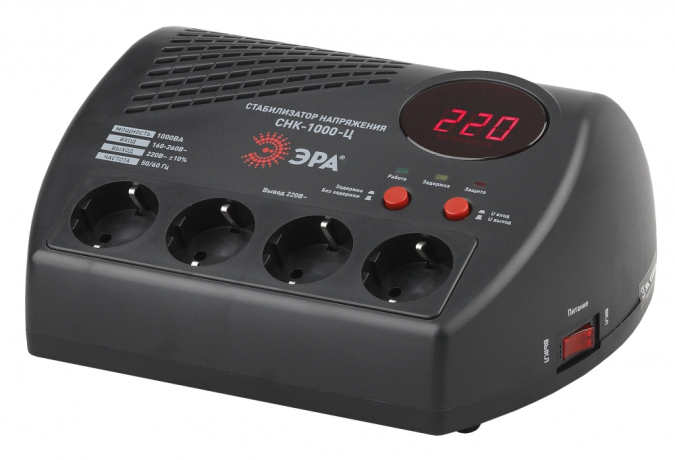 Стабилизатор напряжения ЭРА СНК-1000-Ц 169581