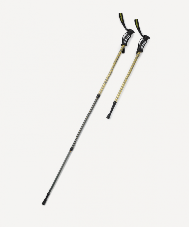 Нарушена упаковка!  <772205> Треккинговые палки Travel Pacemaker, 65-135 см, 3-секционные, светло-серый/лайм Berger ЦБ-00004475