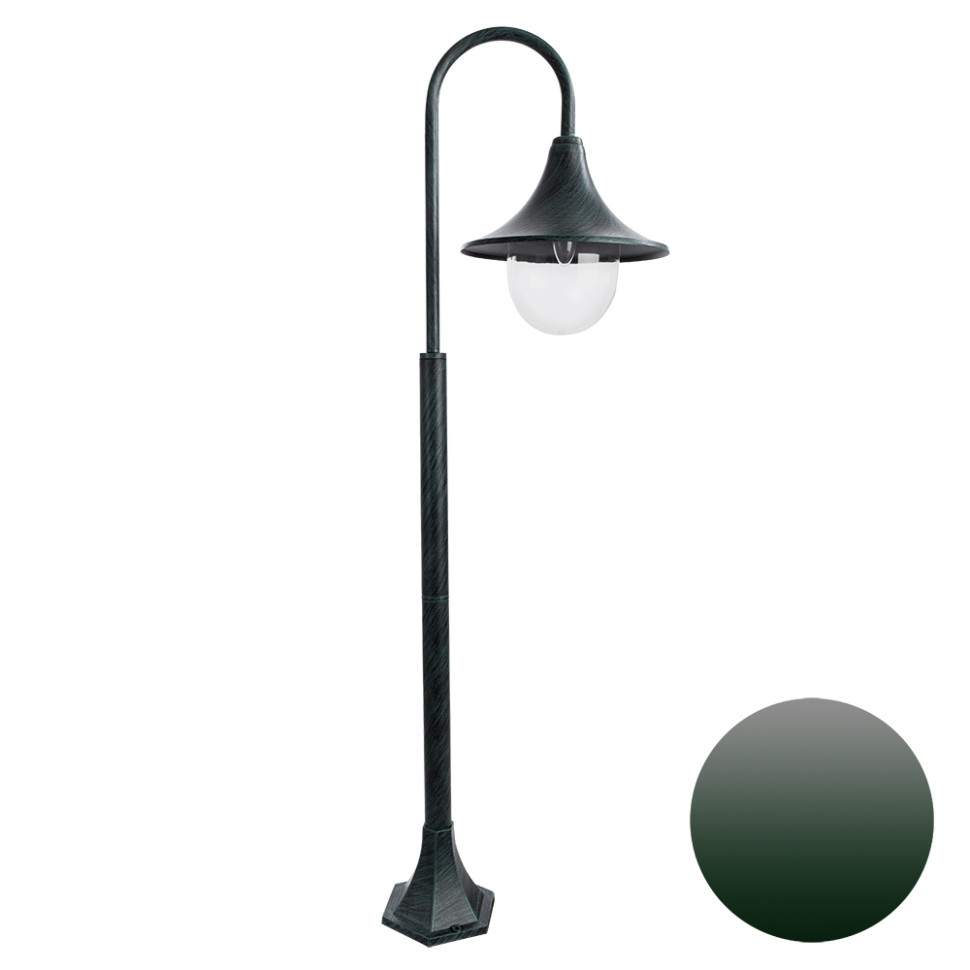Уличный светильник-столб в наборе с 1 Led лампами. Комплект от Lustrof №694365-708565, цвет старая медь