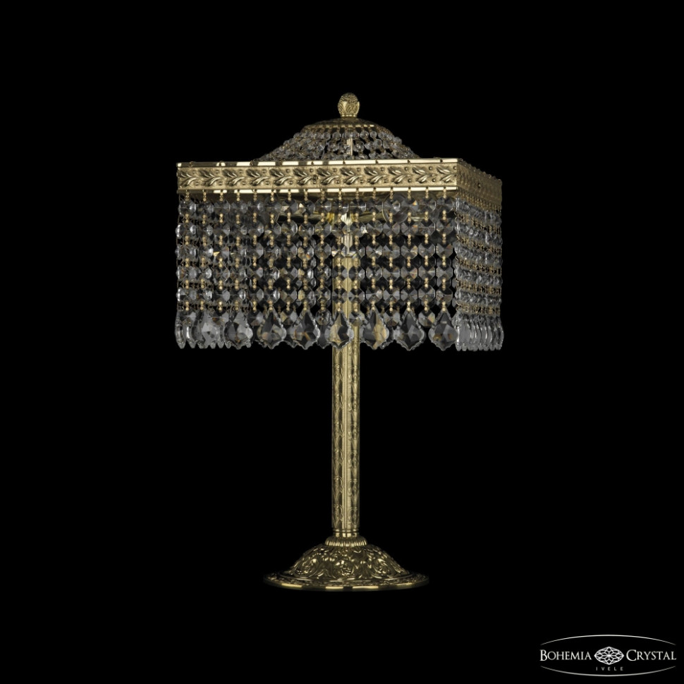 Настольная лампа Bohemia Ivele Crystal 19202L6/25IV G Leafs, цвет золото