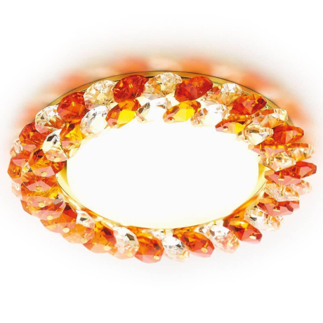 Встраиваемый светильник с лампочкой Ambrella light G206 TI/G+Lamps 