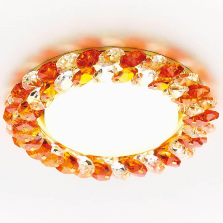 Встраиваемый светильник с лампочкой Ambrella light G206 TI/G+Lamps 