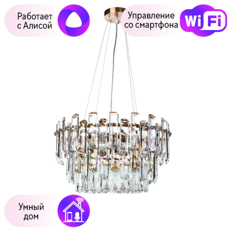 Подвесная люстра Divinare Bellatrix с поддержкой Алиса 3510/17 LM-11-A 