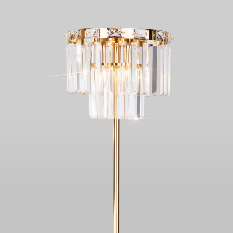 Торшер Eurosvet Elegante 01137/3 золото/прозрачный хрусталь Strotskis 