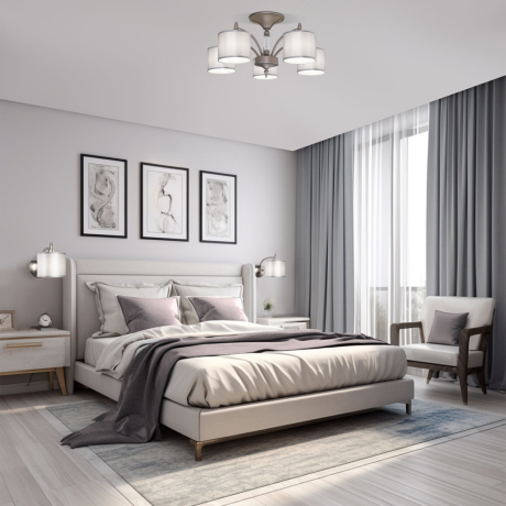 Люстра на штанге Eurosvet Adagio 60080/5 сатин-никель 