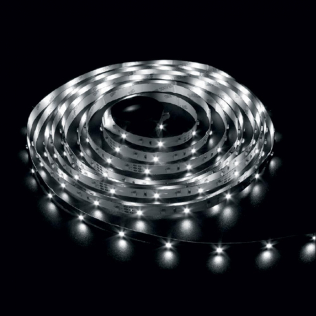 5м. Cветодиодная лента белого цвета 4000К 2835 9,6W 12V 120LED/m IP20 Feron LS612 41448
