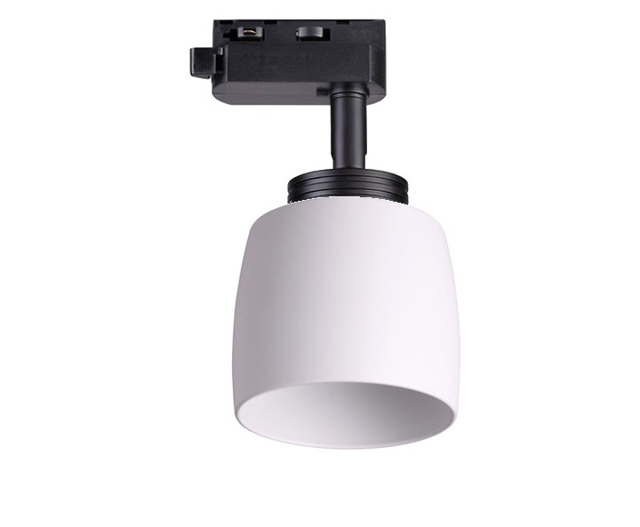 Поворотный светильник с плафоном для однофазного шинопровода Novotech 370608+370609