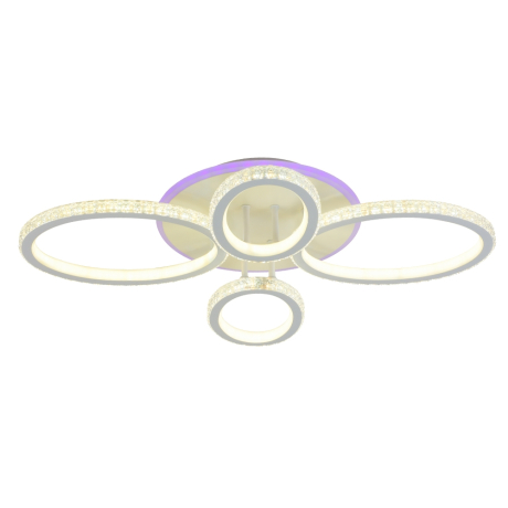 Светодиодная диммируемая люстра с ПДУ Profit Light 8033/2+2 WHT 