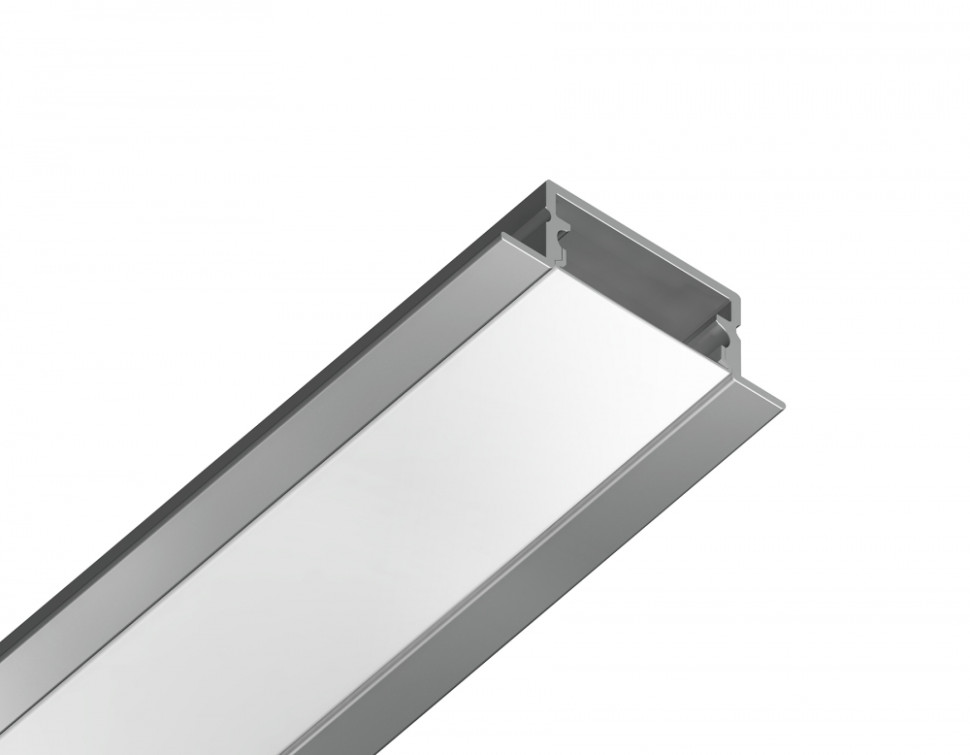 Алюминиевый профиль встраиваемый 28.6*10 для светодиодной ленты до 18,5мм Ambrella light ILLUMINATION Alum GP1200AL, цвет серебро, матовый рассеиватель - фото 2