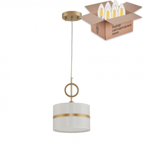 Подвесной светильник с лампочкой Favourite Mateo 2634-1P+Lamps E14 Свеча 