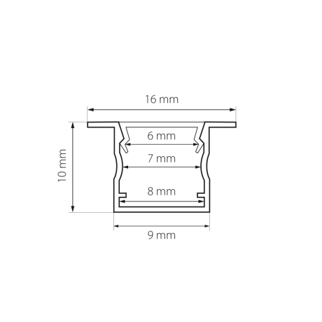 Профиль с прямоугольным рассеивателем Profiled Lightstar 419080 
