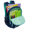 Нарушена упаковка!  <796753> Рюкзак GRIZZLY школьный, анатомическая спинка, 2 отделения, для девочек, "AZURE", 40х25х13 см, RG-564-4/1 (274197)