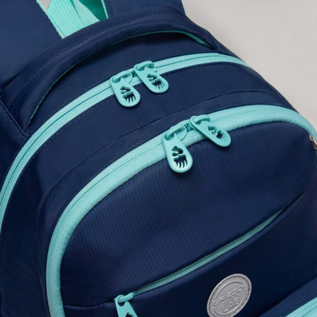 Нарушена упаковка!  <796753> Рюкзак GRIZZLY школьный, анатомическая спинка, 2 отделения, для девочек, "AZURE", 40х25х13 см, RG-564-4/1 (274197)