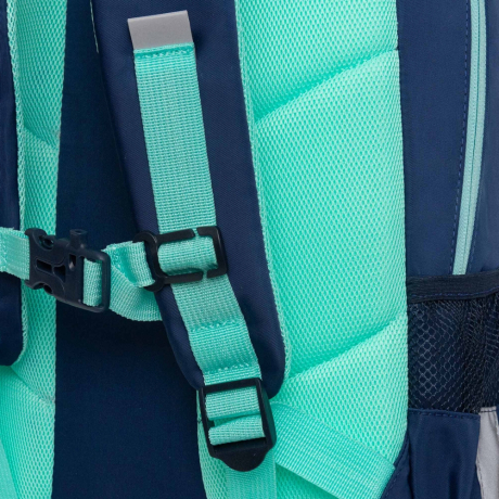 Нарушена упаковка!  <796753> Рюкзак GRIZZLY школьный, анатомическая спинка, 2 отделения, для девочек, "AZURE", 40х25х13 см, RG-564-4/1 (274197)