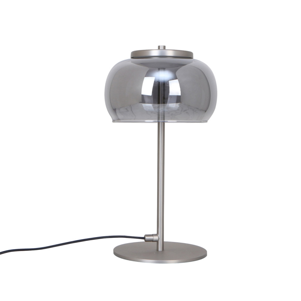 Настольная лампа Favourite Trendig 4376-1T, цвет матовый черный, стекло дымчато-серого цвета, никель, белый акрил - фото 2