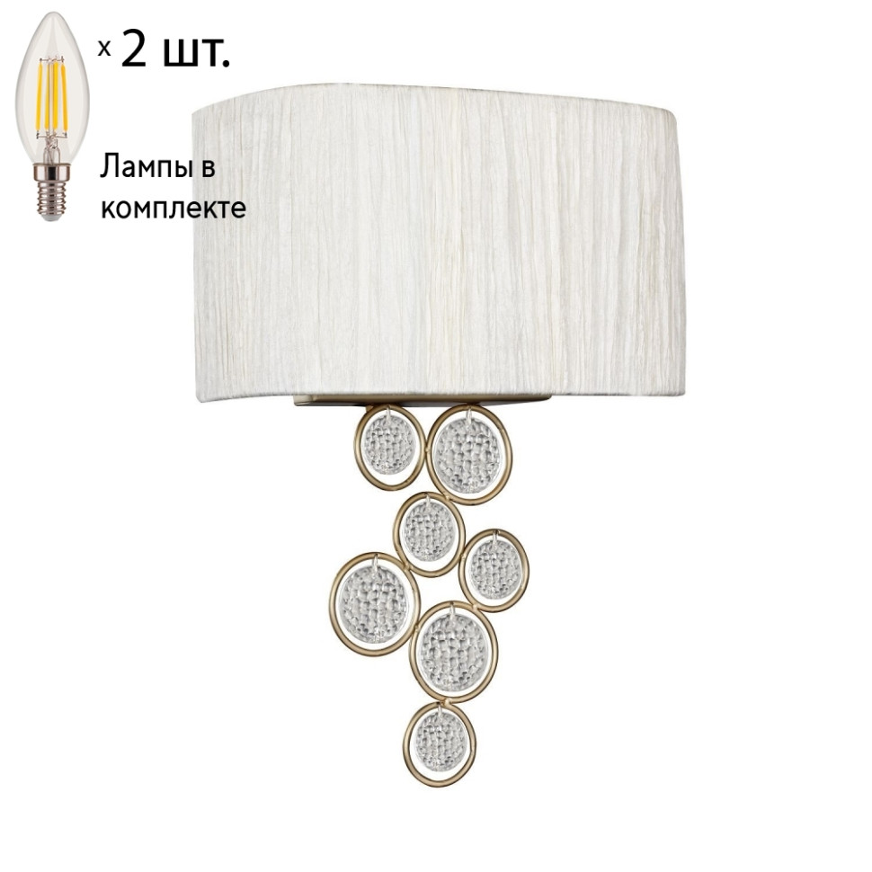 Настенный светильник с лампочками Favourite Lietta 2493-2W+Lamps E14 Свеча бра favourite lietta 2493 2w