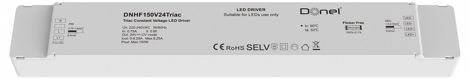 Блок питания Donel DN8HF DNHF150V24Triac 