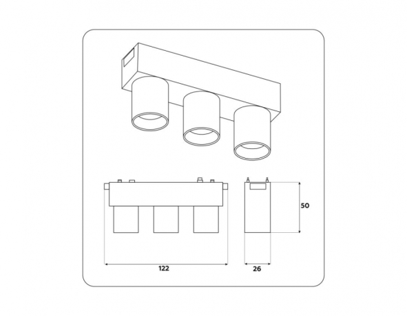 Трековый светодиодный светильник Ambrella light Track System GV1503 