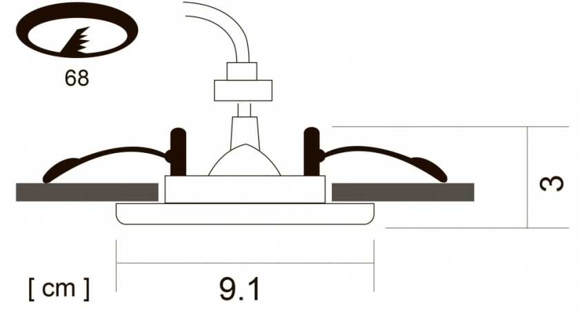 Нарушена упаковка!  <35329> Встраиваемый влагозащищенный светильник Arte Lamp Aqua A2024PL-1AB