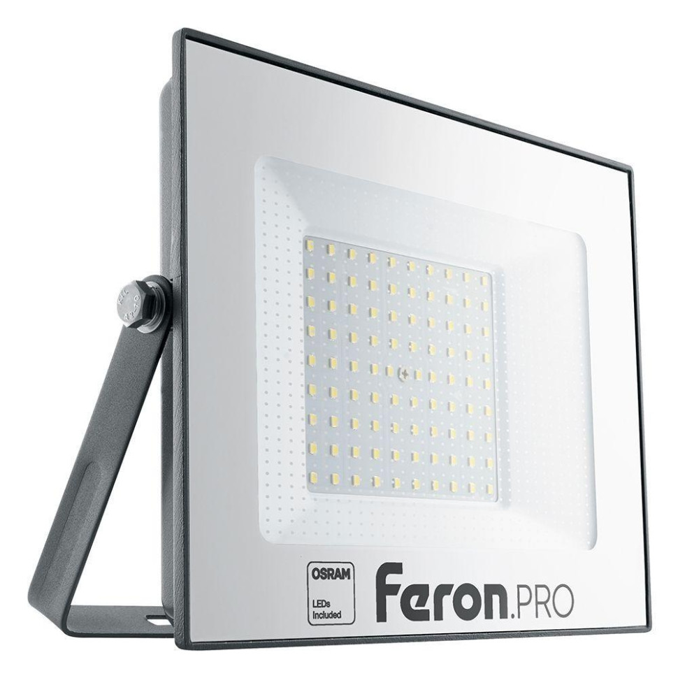 Светодиодный прожектор 100W 6400K (холодный) IP65 Feron PRO LL-1000 41541 светодиодный прожектор feron ll 913 переносной с зарядным устройством ip65 30w 6400k артикул 32089