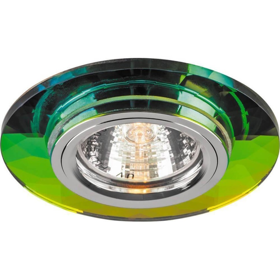 Светильник встраиваемый Feron DL8050-2/8050-2 потолочный MR16 G5.3 мультиколор 18644, цвет стекло - фото 1