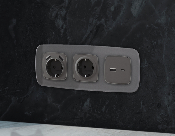 Рамка на 1 пост Ambrella Volt OMEGA OF320651