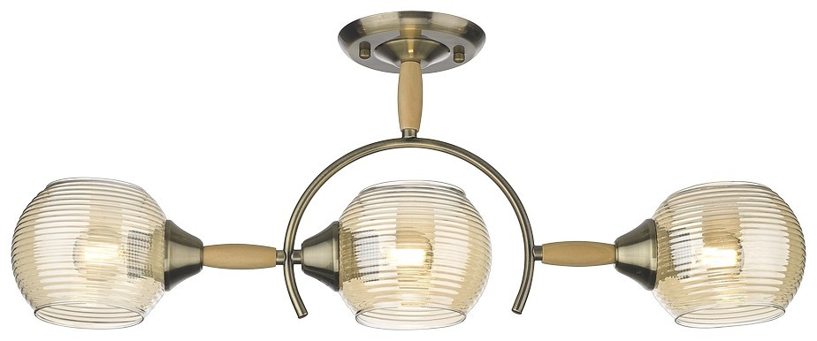 Потолочный светильник со светодиодными лампочками E27, комплект от Lustrof. №372273-623561, цвет бронза - фото 1