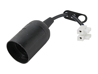 Volsten V03-PA-B-E27 (Патрон резьбовой с проводом и клемой Е27 (времянка), пл. чер, 220V/4A)